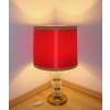 Oryginalna lampa stołowa z czerwonym abażurem